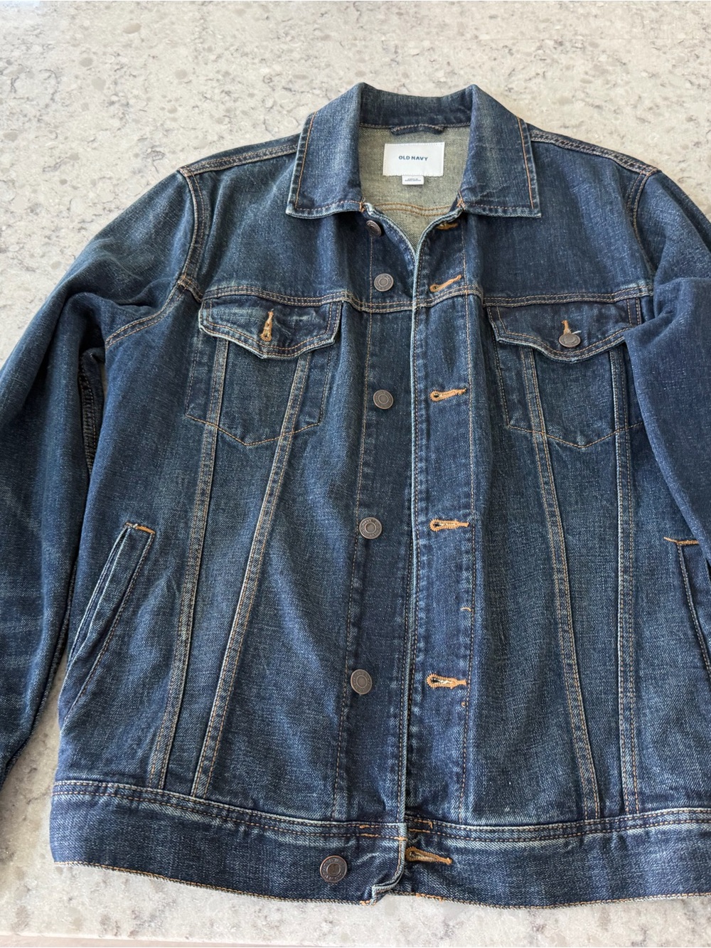 Old Navy Men's Blue Denim Jacket - Classic Trucker Style